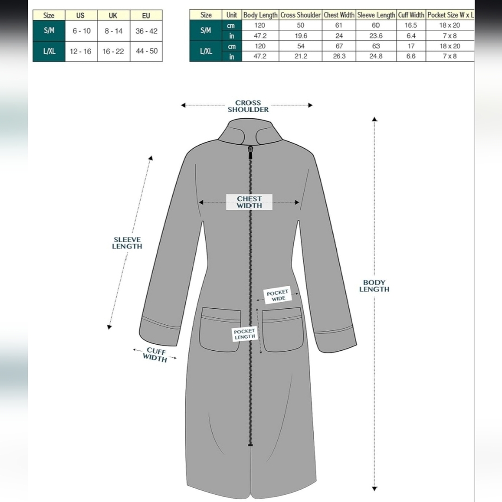 Women's Plush Gray Robe - Picture 3 of 3